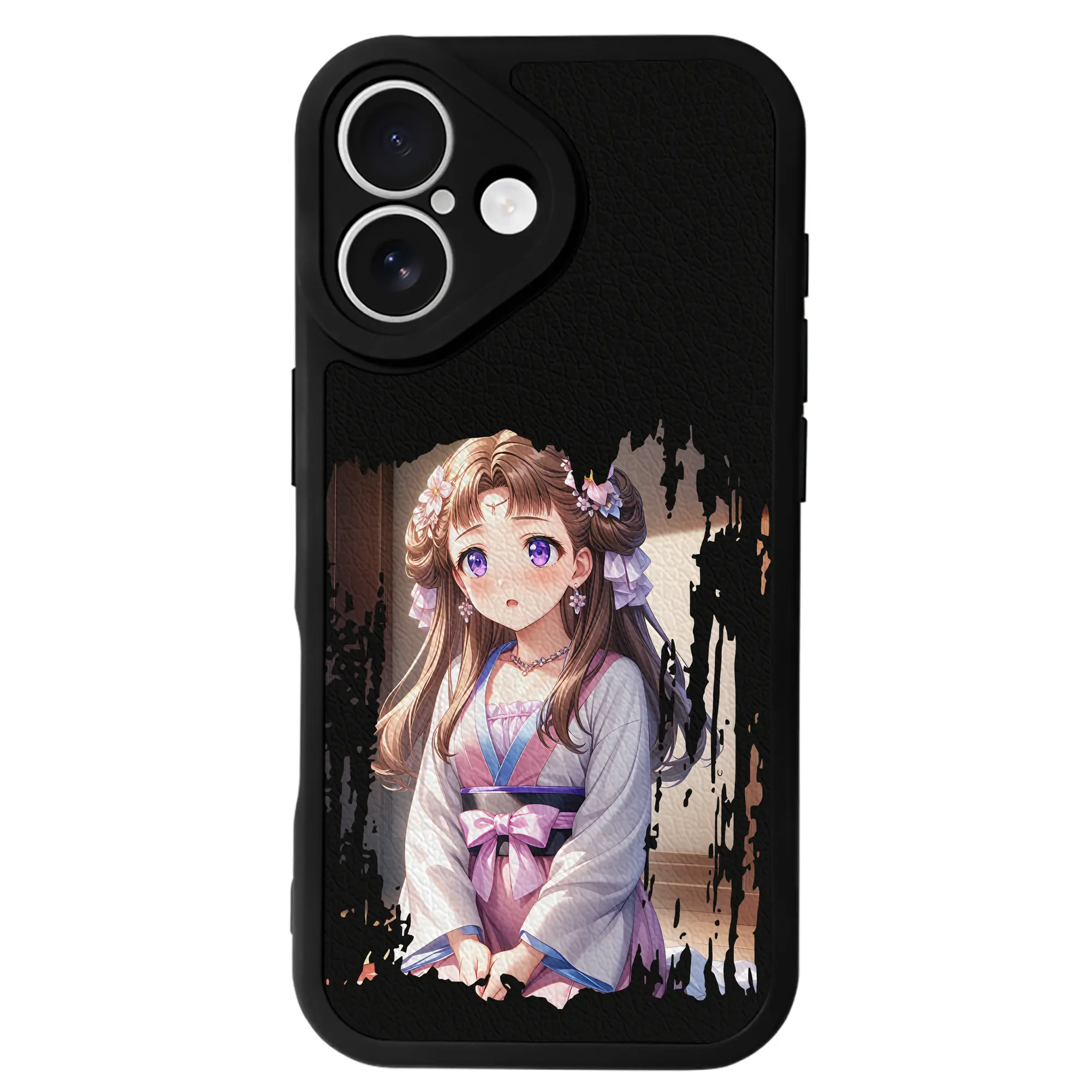 薬屋のひとりごと グッズ,里樹妃 - IPhone 16シリーズ対応 ・ シリコンスマホケース ・ レザー調 ・ 高精度フィット ・ 耐衝撃 ・ ワイヤレス充電対応 ・ 精密カット